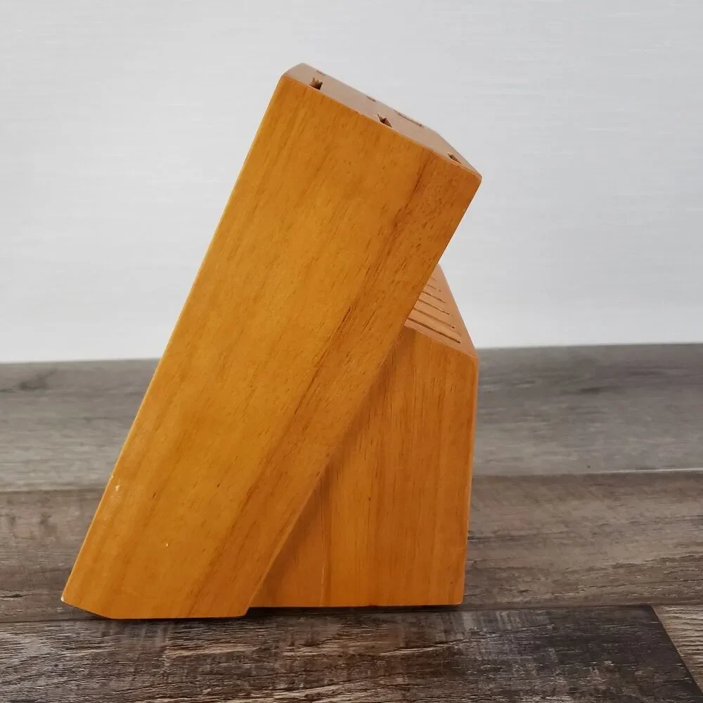 Chicago Cutlery 14 Slot Knife Block Wood Countertop Kitchen Storage